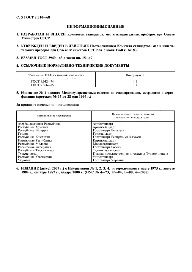 ГОСТ 2.310-68