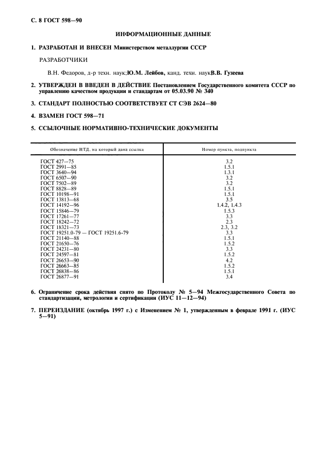 ГОСТ 598-90