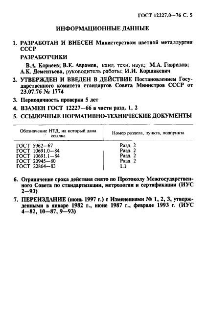 ГОСТ 12227.0-76