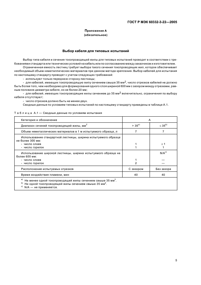 ГОСТ Р МЭК 60332-3-22-2005