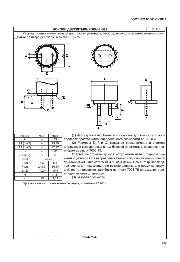 ГОСТ IEC 60061-1-2014