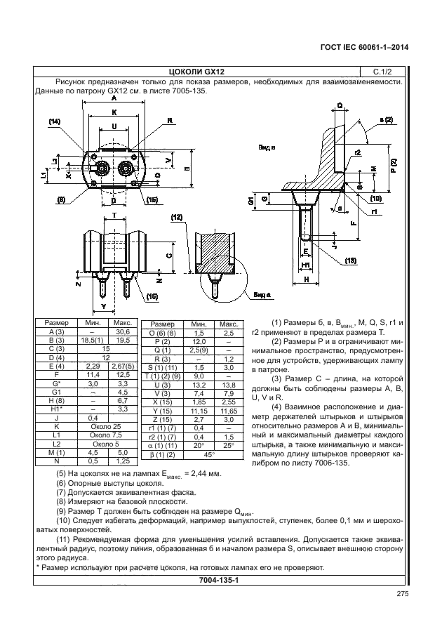 ГОСТ IEC 60061-1-2014