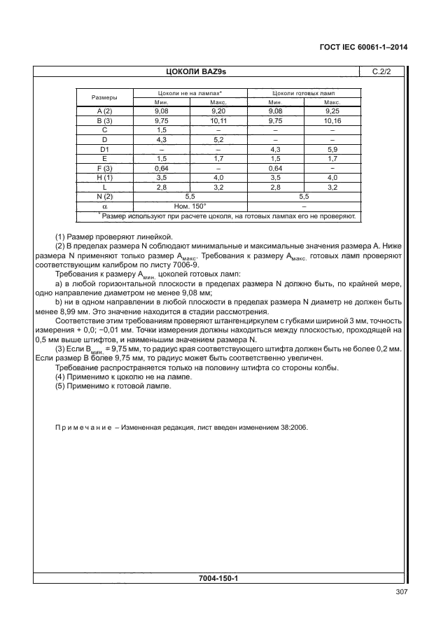 ГОСТ IEC 60061-1-2014