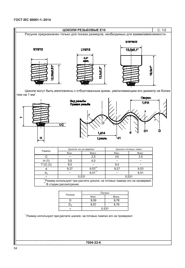 ГОСТ IEC 60061-1-2014