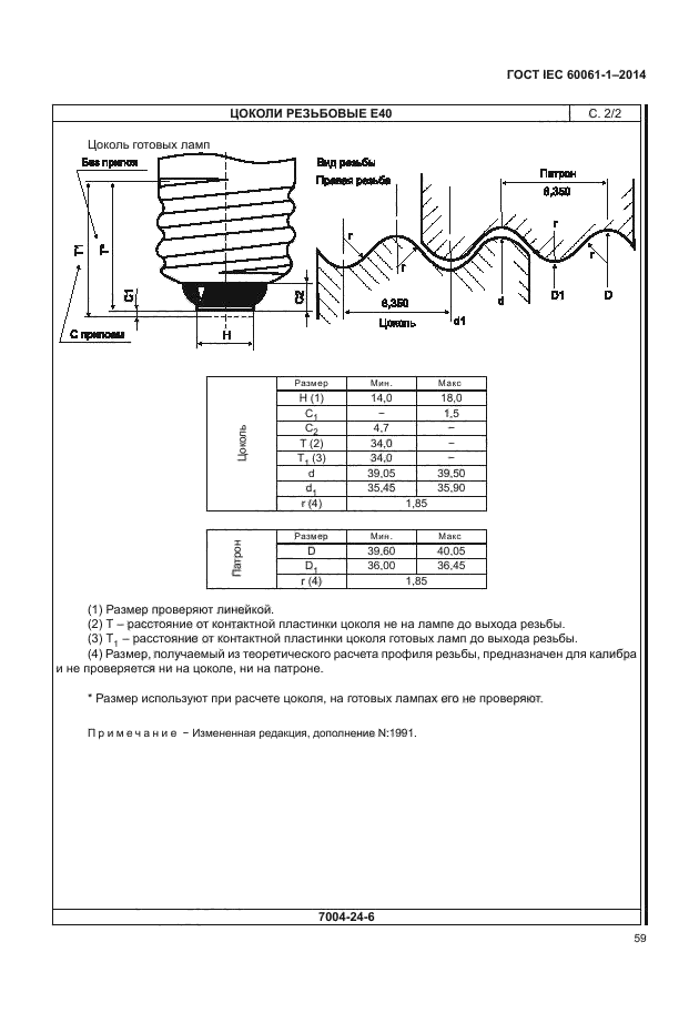 ГОСТ IEC 60061-1-2014