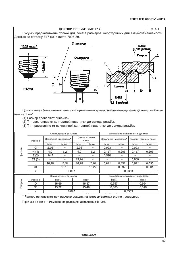 ГОСТ IEC 60061-1-2014