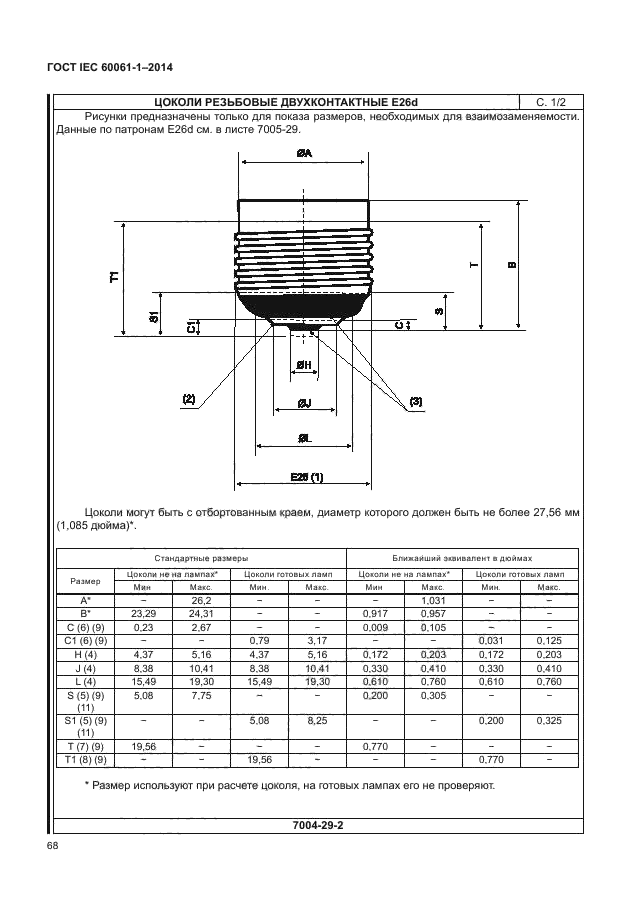 ГОСТ IEC 60061-1-2014