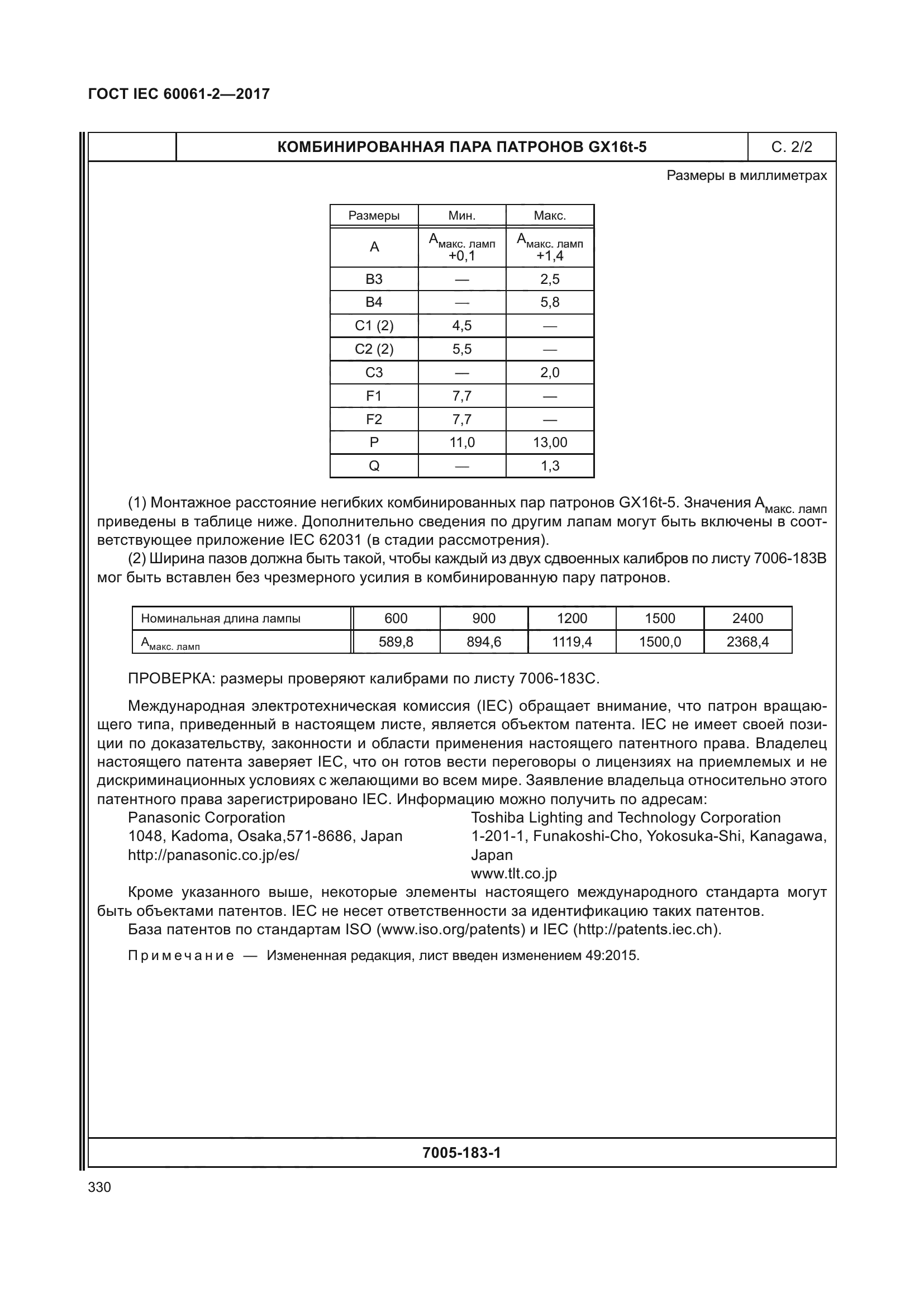 ГОСТ IEC 60061-2-2017