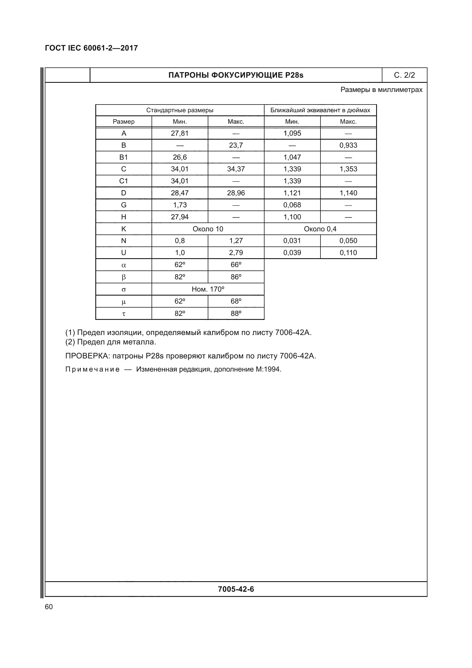 ГОСТ IEC 60061-2-2017