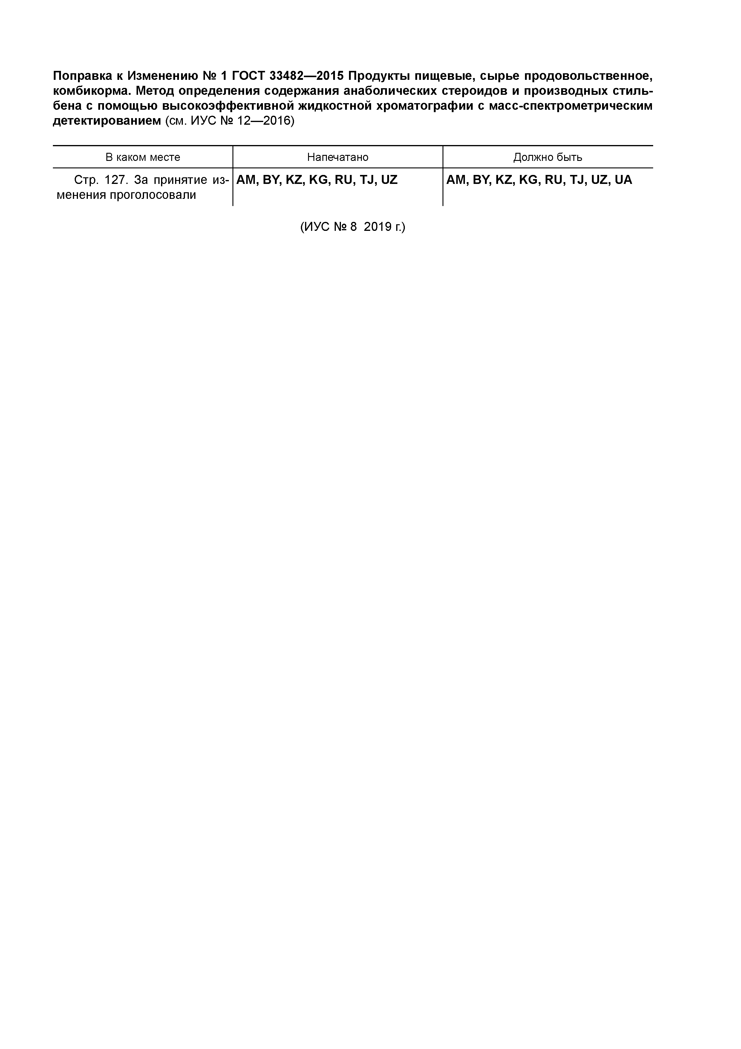 Поправка к Изменению № 1