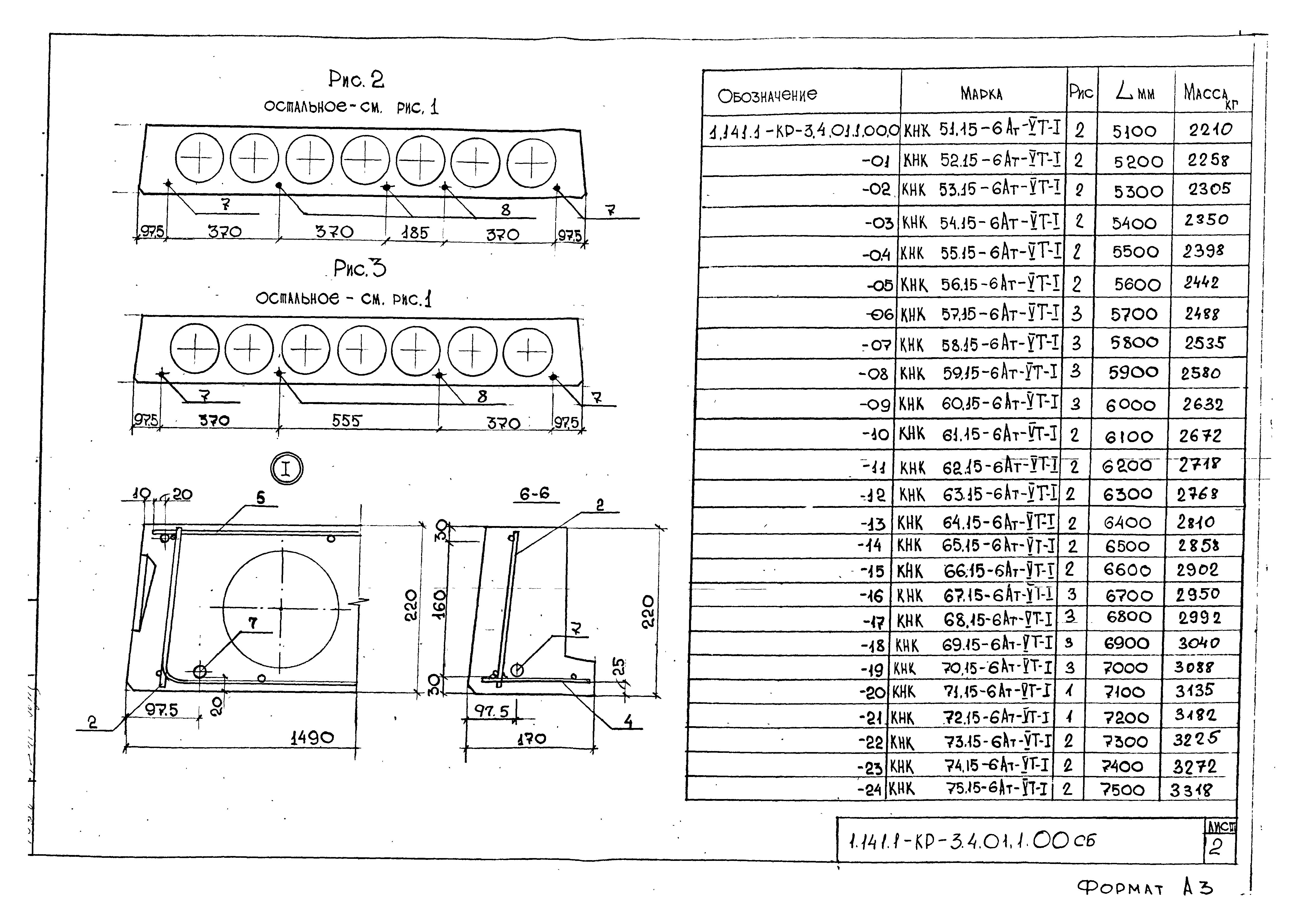 Плиты 1.141-1 выпуск 63 чертеж