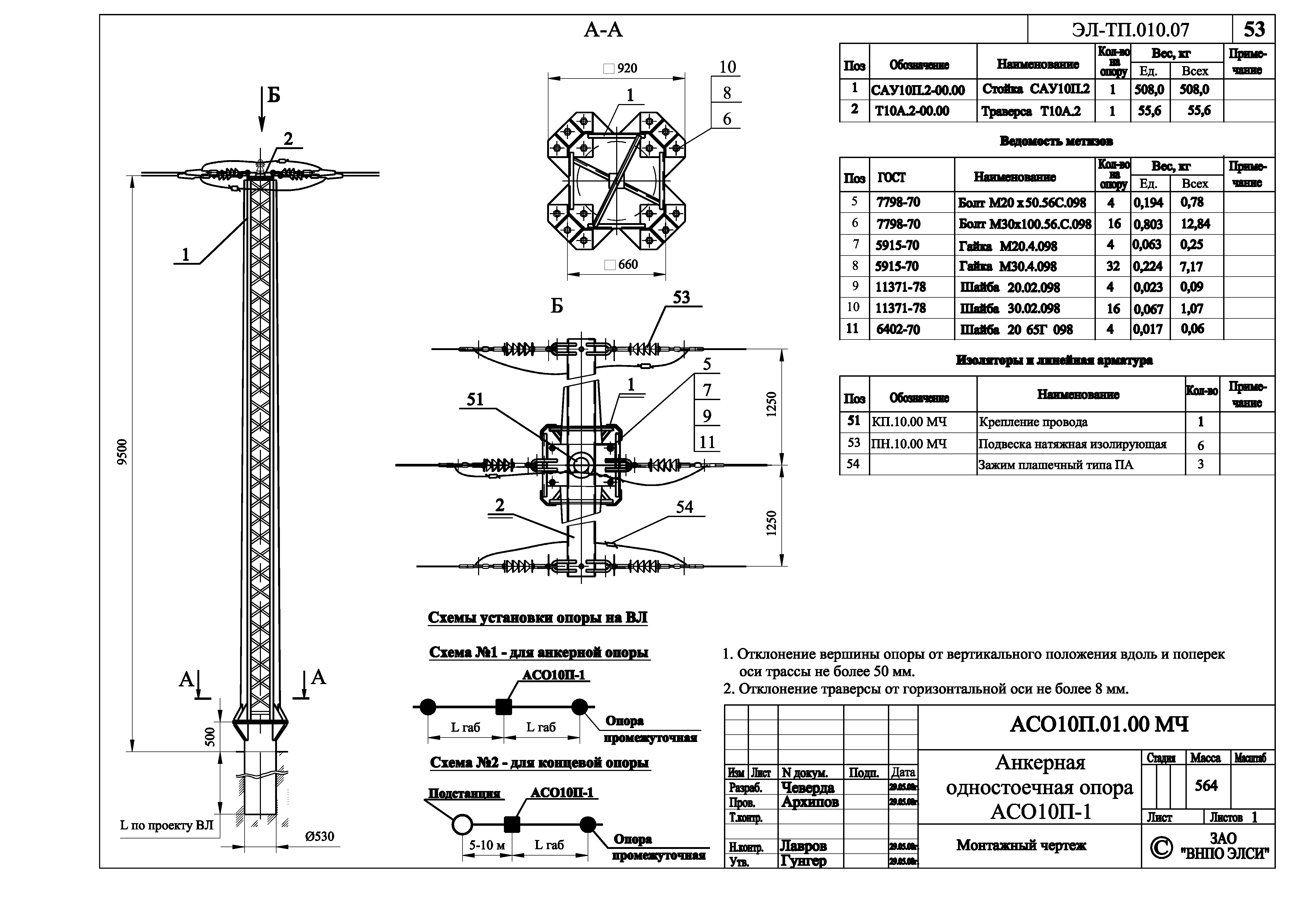 Опора п10 4 чертеж