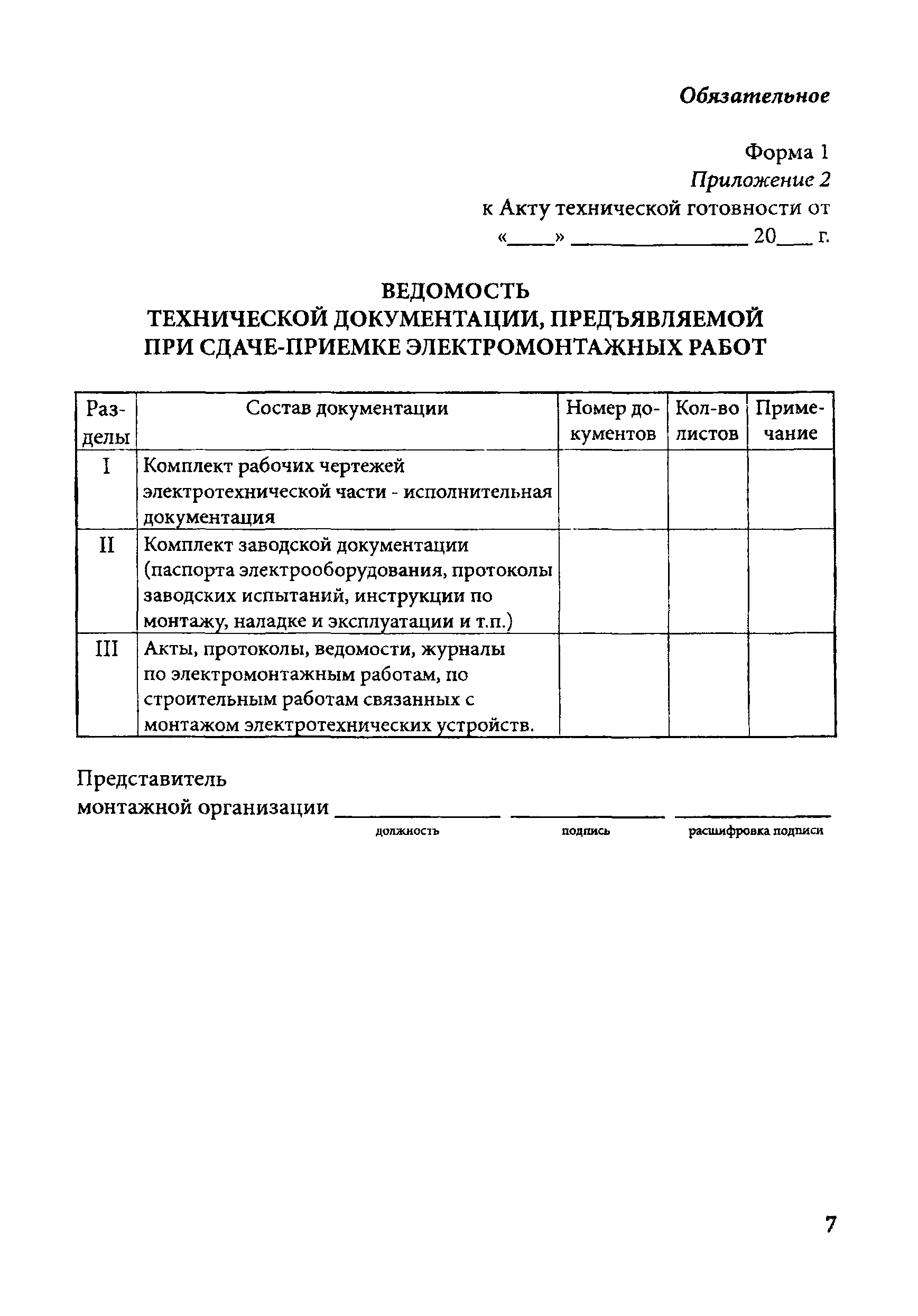 Проект подготовки и производства электромонтажных работ