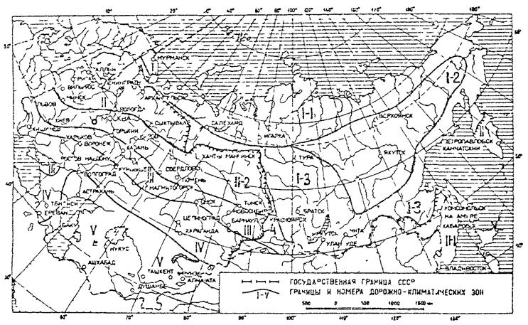 Карта строительно климатическая зона