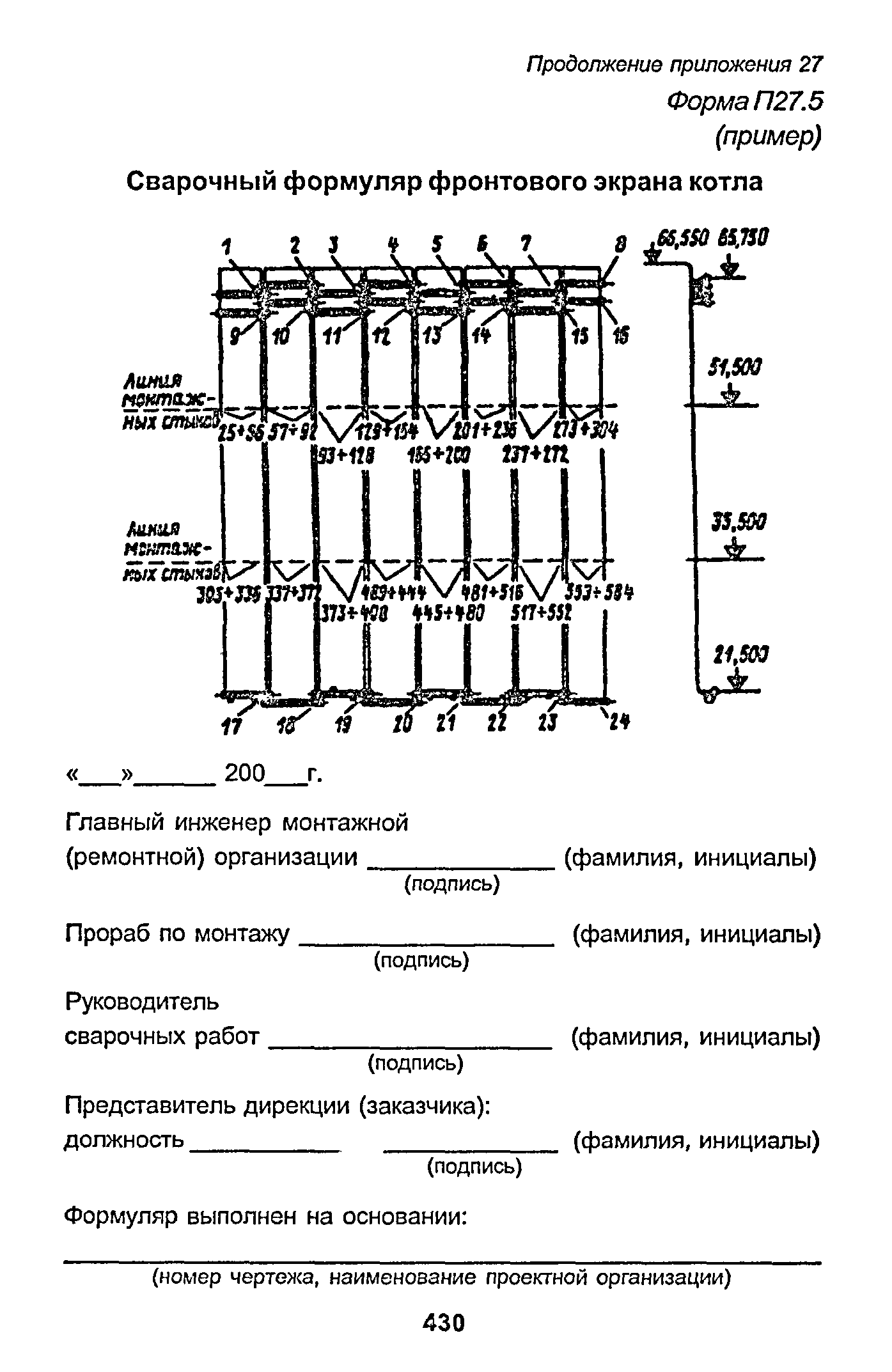 Сварочный формуляр образец