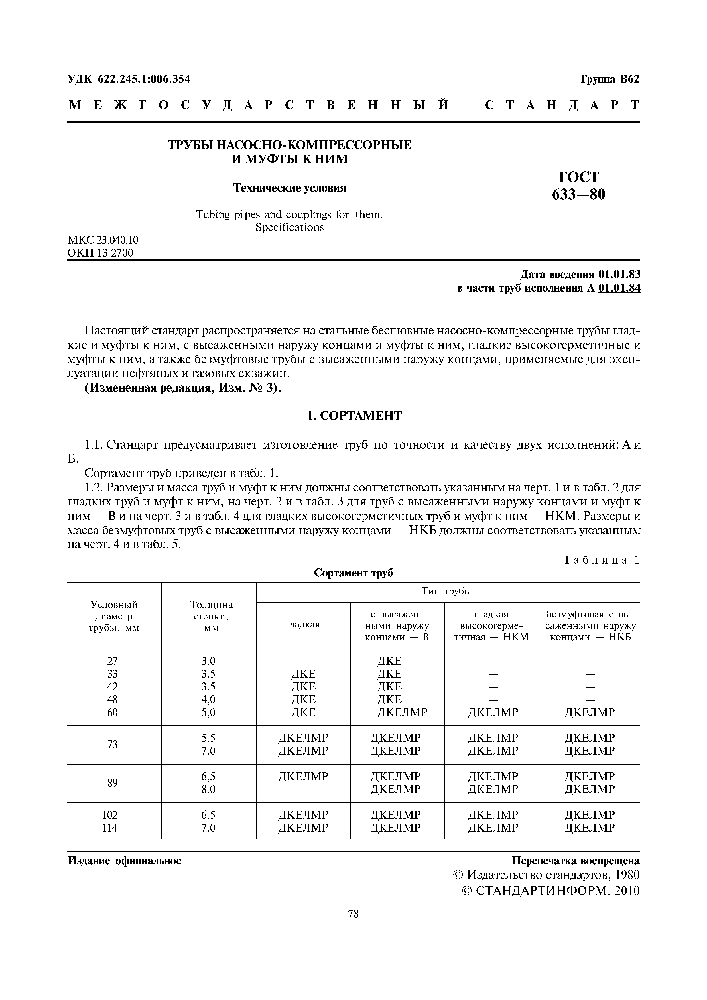 Резьба нкт 60 гост 633 80 чертеж