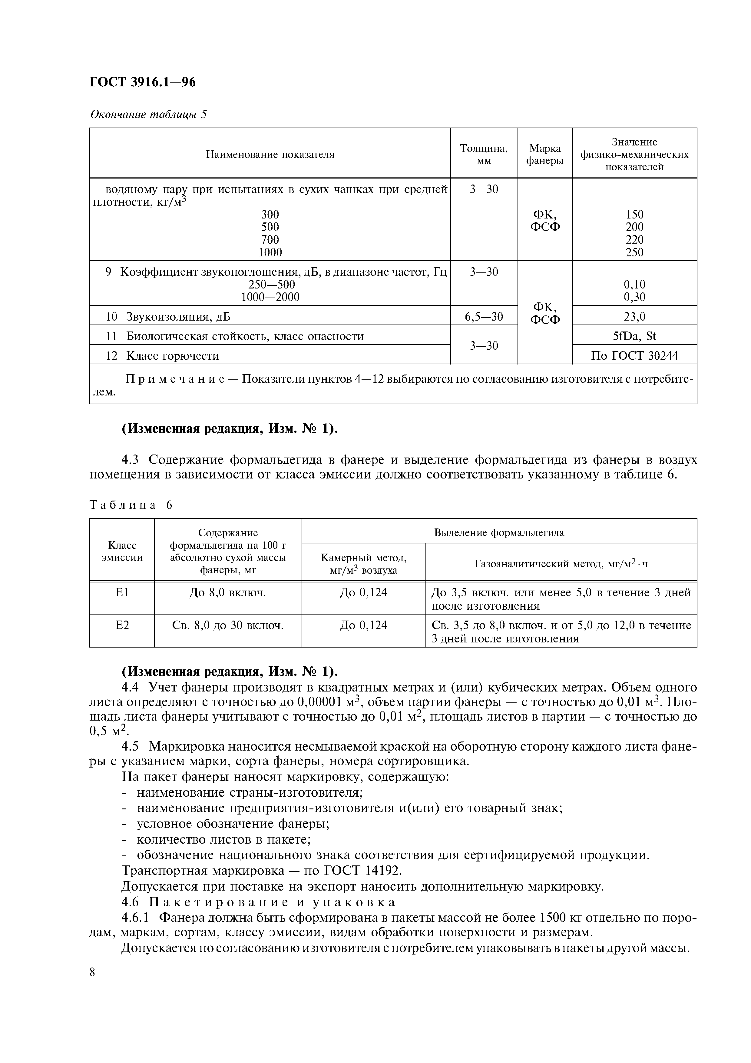 ГОСТ 3916.1-96 фанера