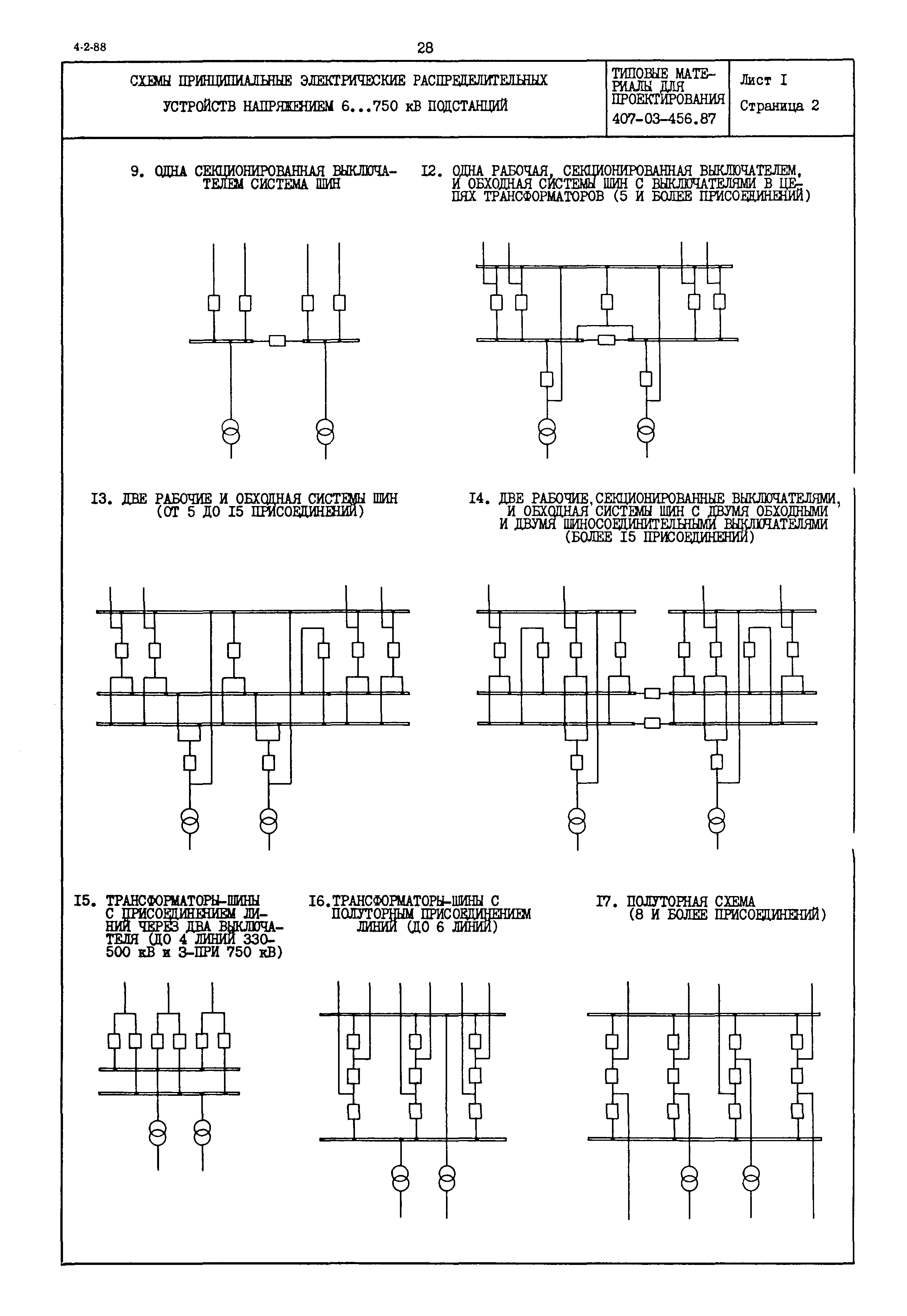 Фск типовые схемы 35 750 кв